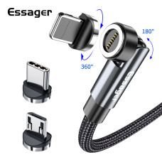 Кабель Essager Universal Magnetic USB Charging Cable Lightning 1M Grey 